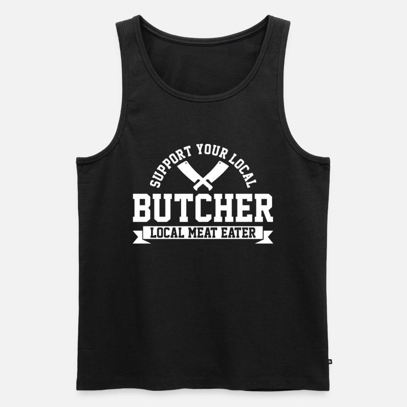 Metzger - Männer Premium Bio Tank Top - Schwarz