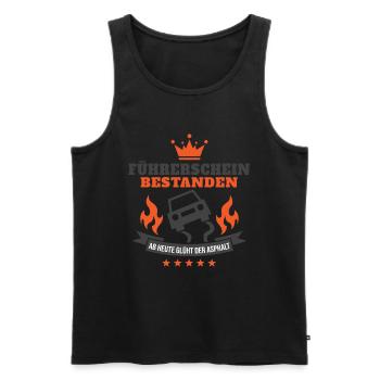 Auto Fahranfänger Geschenk Führerschein Bestanden - Männer Premium Bio Tank Top - Schwarz - Vorne - Michal (187cm)
