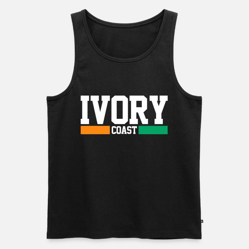 Elfenbeinküste - Männer Premium Bio Tank Top - Schwarz