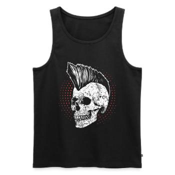 Heavy Metal Punk Rock Skull Skull - Men's Premium Organic Tank Top - black - Front - Michal (187cm)