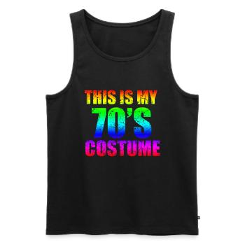 70s 70s 70s Generation Disco Costume - Men's Premium Organic Tank Top - black - Front - AI Model Male 178 light (178cm)