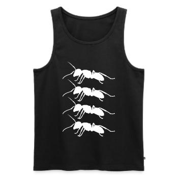Ants - Men's Premium Organic Tank Top - black - Front - Michal (187cm)