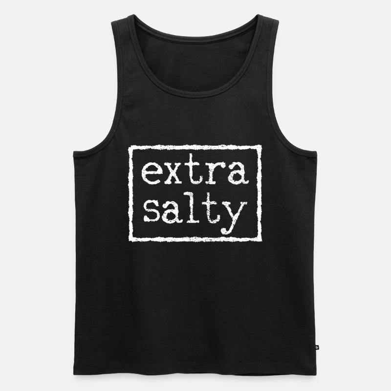 Extra salzig - Männer Premium Bio Tank Top - Schwarz