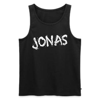 Jonas - Débardeur bio Premium Homme - noir - Devant - AI Model Male 178 light (178cm)