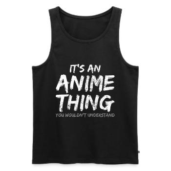 Anime - Débardeur bio Premium Homme - noir - Devant - AI Model Male 178 light (178cm)