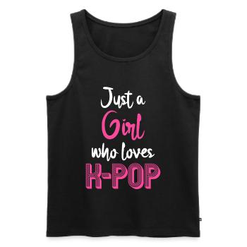 K-Pop - Men's Premium Organic Tank Top - black - Front - AI Model Male 178 light (178cm)