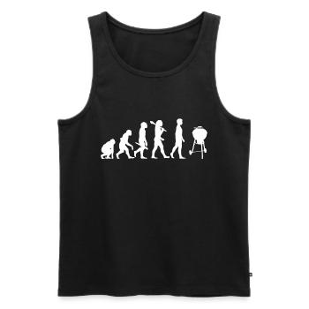 BBQ grilling - Men's Premium Organic Tank Top - black - Front - AI Model Male 178 light (178cm)