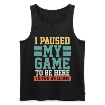 Gaming - Men's Premium Organic Tank Top - black - Front - Michal (187cm)