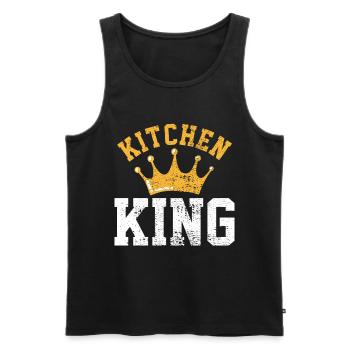 Koch Koch - Männer Premium Bio Tank Top - Schwarz - Vorne - AI Model Male 178 light (178cm)