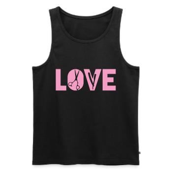 Friseurin Friseurin Friseurin - Männer Premium Bio Tank Top - Schwarz - Vorne - Michal (187cm)