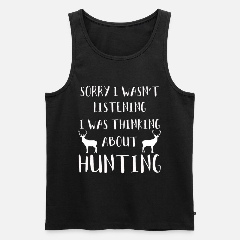 Hirschjagd Jagd Jagd - Männer Premium Bio Tank Top - Schwarz