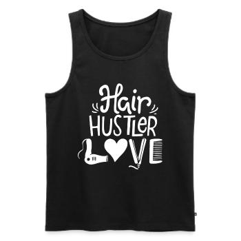 Friseurin Friseurin Friseurin - Männer Premium Bio Tank Top - Schwarz - Vorne - Michal (187cm)