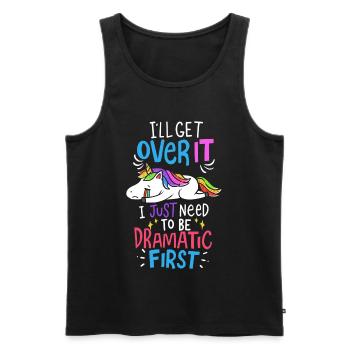 Einhorn Dramatisch - Männer Premium Bio Tank Top - Schwarz - Vorne - Michal (187cm)