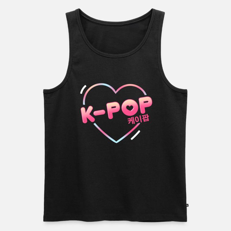 K-Pop pop coréenne - Débardeur bio Premium Homme - noir