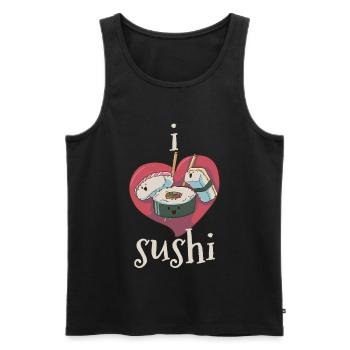 Sushi - Männer Premium Bio Tank Top - Schwarz - Vorne - AI Model Male 178 light (178cm)