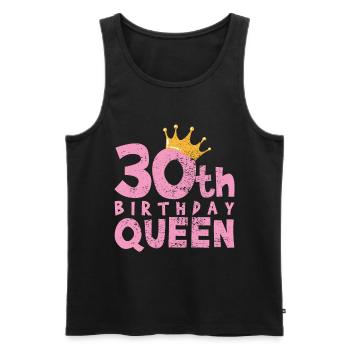 30th birthday - Men's Premium Organic Tank Top - black - Front - Michal (187cm)