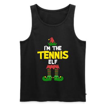 Noël Tennis-Eleven - Débardeur bio Premium Homme - noir - Devant - Michal (187cm)