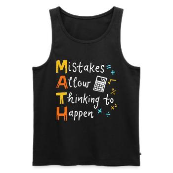 Mathelehrer - Männer Premium Bio Tank Top - Schwarz - Vorne - Michal (187cm)