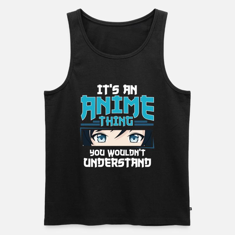 Anime - Männer Premium Bio Tank Top - Schwarz