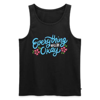 Inspirational quote - Men's Premium Organic Tank Top - black - Front - AI Model Male 178 light (178cm)