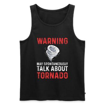 Tornado Storm Chaser - Men's Premium Organic Tank Top - black - Front - Michal (187cm)