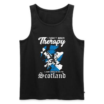 Scotland Lion Coat of Arms Retro Scottish Pride - Men's Premium Organic Tank Top - black - Front - Michal (187cm)