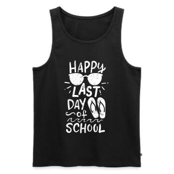 Letzter Schultag der Sommerferien - Männer Premium Bio Tank Top - Schwarz - Vorne - AI Model Male 178 light (178cm)