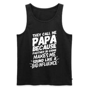 Daddy Father's Day - Men's Premium Organic Tank Top - black - Front - AI Model Male 178 light (178cm)