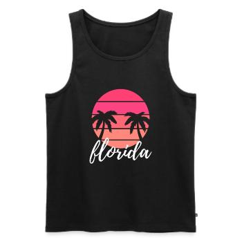 Florida - Men's Premium Organic Tank Top - black - Front - AI Model Male 178 light (178cm)