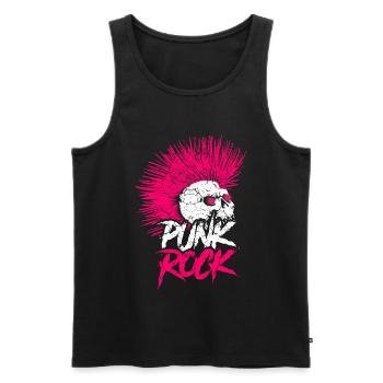 Punk music retro punk rock skull gift - Men's Premium Organic Tank Top - black - Front - Michal (187cm)