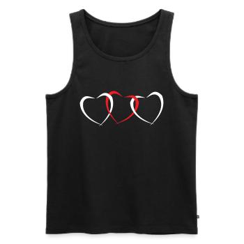 Saint Valentin - Débardeur bio Premium Homme - noir - Devant - Michal (187cm)
