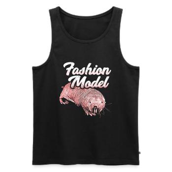 Nu mannequin rat mannequin rongeur rat rat humour - Débardeur bio Premium Homme - noir - Devant - AI Model Male 178 light (178cm)