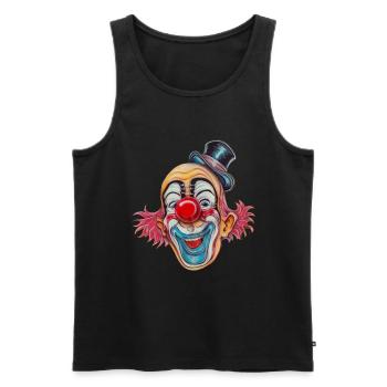 Clown carnaval carnaval lundi costume drôle - Débardeur bio Premium Homme - noir - Devant - Michal (187cm)