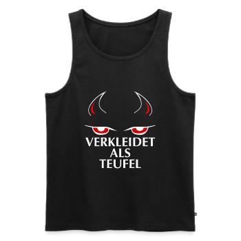 Teufel Faschings Karneval Kostüm 2020 - Männer Premium Bio Tank Top - Schwarz - Vorne - AI Model Male 178 light (178cm)