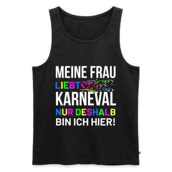 Fasching Karneval Rosenmontag lustiges Kostüm 2020 - Männer Premium Bio Tank Top - Schwarz - Vorne - Michal (187cm)