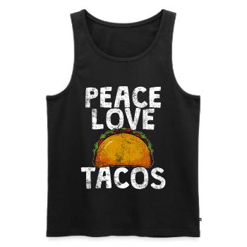 tacos - Débardeur bio Premium Homme - noir - Devant - Michal (187cm)