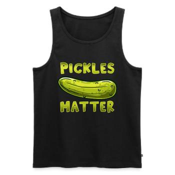 Pickle cucumber pickle - Men's Premium Organic Tank Top - black - Front - AI Model Male 178 light (178cm)