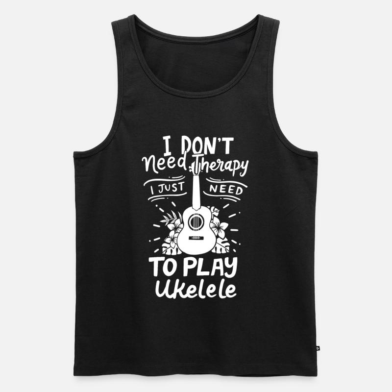 Ukulele - Männer Premium Bio Tank Top - Schwarz
