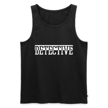 Detektiv - Männer Premium Bio Tank Top - Schwarz - Vorne - AI Model Male 178 light (178cm)