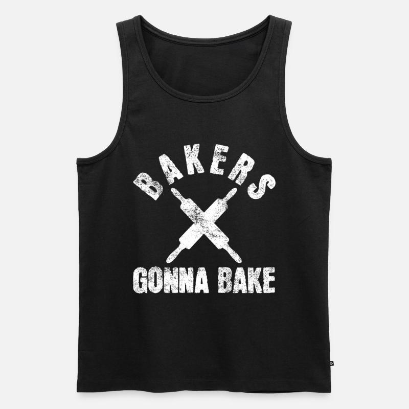 Bäcker Backen - Männer Premium Bio Tank Top - Schwarz