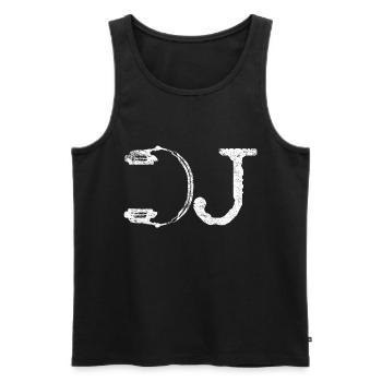 DJ DJ - Männer Premium Bio Tank Top - Schwarz - Vorne - Michal (187cm)