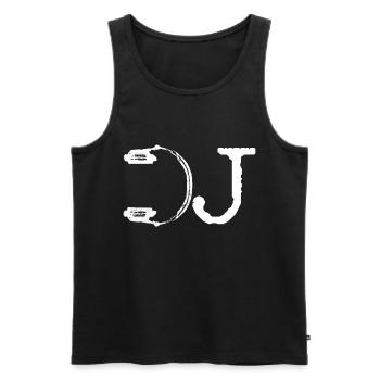 DJ DJ DJ hang up - Men's Premium Organic Tank Top - black - Front - AI Model Male 178 light (178cm)