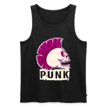 Punk Musik Einhorn Girl Punker Rock Anarchie - Männer Premium Bio Tank Top - Schwarz - Vorne - Michal (187cm)