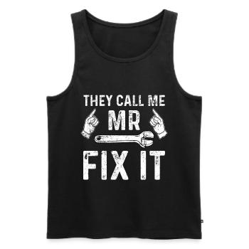 Handwerker Heimwerker - Männer Premium Bio Tank Top - Schwarz - Vorne - AI Model Male 178 light (178cm)