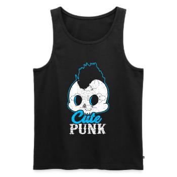 Punk Rock Musik Punkrocker Punks Punker Geschenk - Männer Premium Bio Tank Top - Schwarz - Vorne - AI Model Male 178 light (178cm)