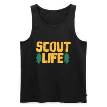 scout - Débardeur bio Premium Homme - noir - Devant - Michal (187cm)