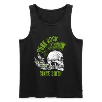 Punk rock punk punker music retro punks - Men's Premium Organic Tank Top - black - Front - AI Model Male 178 light (178cm)