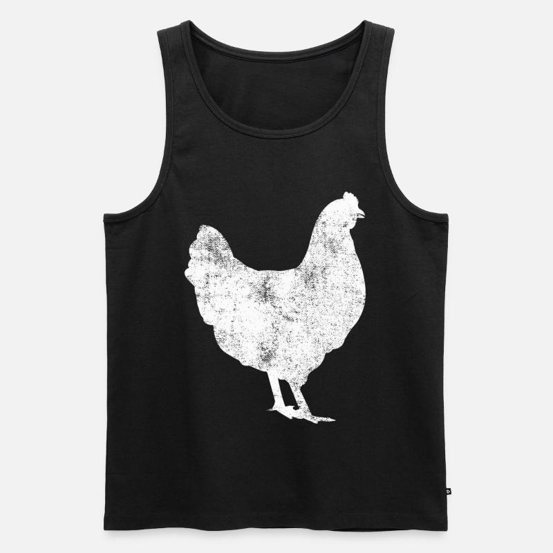 Huhn - Männer Premium Bio Tank Top - Schwarz