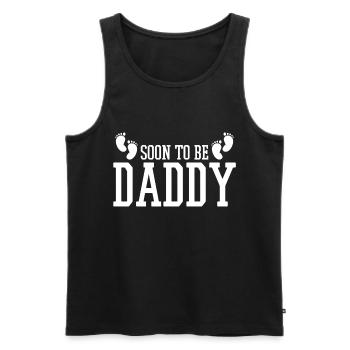 Vater Papa Schwangerschaft - Männer Premium Bio Tank Top - Schwarz - Vorne - Michal (187cm)