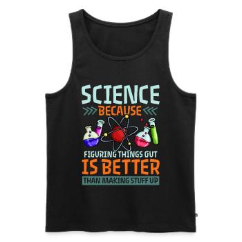 Science Chimie Physique Biologie Drôle - Débardeur bio Premium Homme - noir - Devant - Michal (187cm)